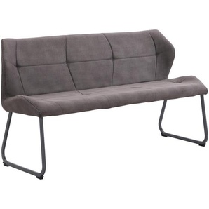 Mid.you Sitzbank, Grau, Metall, Textil, 3-Sitzer, 160x86x63 cm, Esszimmer, Bänke, Sitzbänke