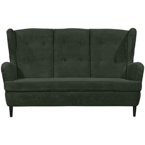 Mid.you Sofa, Dunkelgrün, Textil, Buche, massiv, 2-Sitzer, 176x103x98 cm, Made in EU, Küchen, Küchenmöbel, Küchensofas