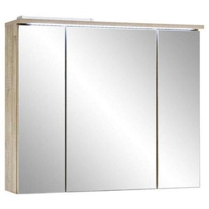 Mid.you Spiegelschrank, Holzwerkstoff, 3 Fächer, 80x68x21 cm, Badezimmer, Badezimmerspiegel, Spiegelschränke