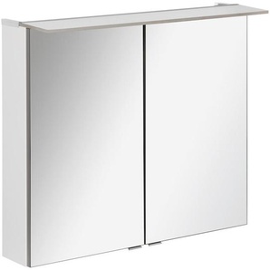 Mid.you Spiegelschrank, Metall, 2 Fächer, F, 80x69.5x23.5 cm, Badezimmer, Badezimmerspiegel, Spiegelschränke