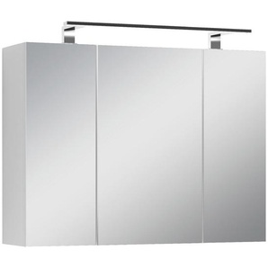 Mid.you Spiegelschrank, Holzwerkstoff, 4 Fächer, 80x60x20 cm, FSC Mix, Soft-Close-System, Badezimmer, Badezimmerspiegel, Spiegelschränke