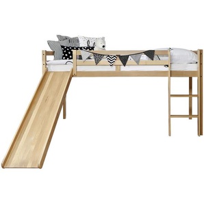 Mid.you Spielbett, Natur, Holz, Buche, vollmassiv, Höhe ca. 16 cm, 90x200 cm, nur für Rollroste geeignet, Kinder- & Jugendzimmer, Kindermöbel, Kinderbetten, Spielbetten