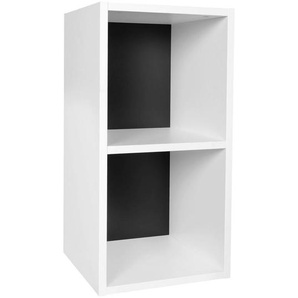 Mid.you Standregal, Schwarz, Weiß, Holzwerkstoff, 1 Fächer, 30x60x30 cm, stehend, Arbeitszimmer, Büroregale, Bücherregale