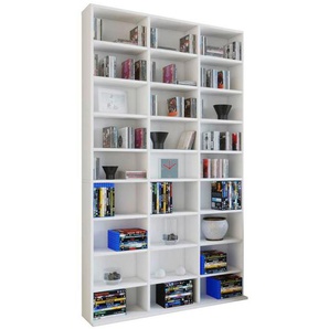 Mid.you Standregal, Weiß, Holzwerkstoff, 24 Fächer, 102x183x18 (23) cm, Arbeitszimmer, Büroregale, Bücherregale