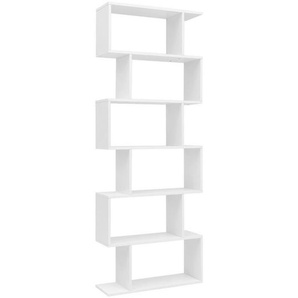 Mid.you Standregal, Weiß, Holzwerkstoff, 5 Fächer, 70x190.5x23.5 cm, stehend, Arbeitszimmer, Büroregale, Bücherregale