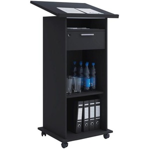 Mid.you Stehpult, Schwarz, Holzwerkstoff, 50x120x60 cm, Stauraum, Arbeitszimmer, Schreibtische, Sekretäre