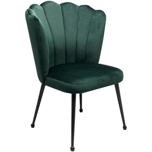 Mid.you Stuhl, Dunkelgrün, Metall, Textil, 55x92x50 cm, Esszimmer, Stühle, Esszimmerstühle, Vierfußstühle
