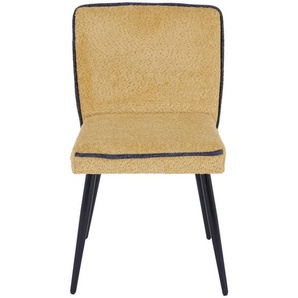 Mid.you Stuhl, Gelb, Metall, Textil, konisch, 57x84x48 cm, Esszimmer, Stühle, Esszimmerstühle, Vierfußstühle