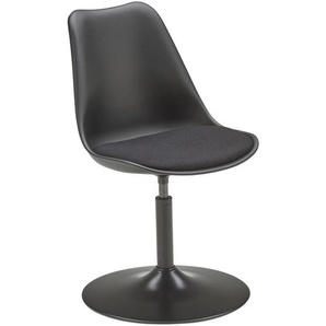 Mid.you Stuhl, Schwarz, Metall, Kunststoff, Textil, rund, 47.5x88x52 cm, Stühle