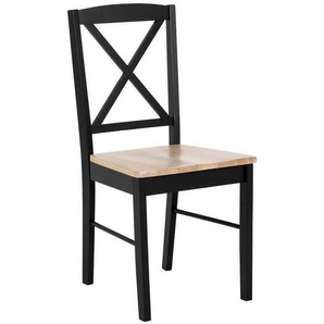 Mid.you Stuhl, Weiß, Holz, Kautschukholz, massiv, eckig, 44.5x90x47 cm, Esszimmer, Stühle, Esszimmerstühle, Vierfußstühle