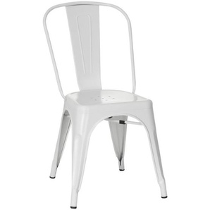 Mid.you Stuhl, Weiß, Metall, konisch, 44x84x54 cm, stapelbar, gastro- und objekttauglich, Esszimmer, Stühle, Esszimmerstühle, Vierfußstühle