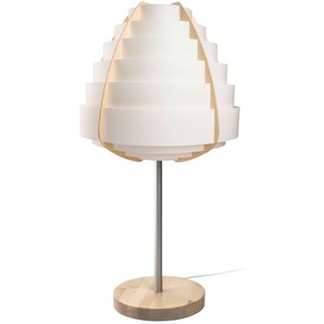 Mid.you Tischleuchte, Weiß, Holz, Kunststoff, 30x30x30 cm, Lampen & Leuchten, Innenbeleuchtung, Tischlampen, Tischlampen