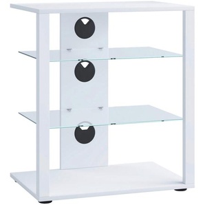 Mid.you Tv-Rack, Weiß, Holzwerkstoff, 60x70x41 cm, Kabeldurchlass, Wohnzimmer, TV Möbel, TV-Racks