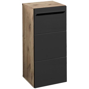 Mid.you Unterschrank, Schwarz, Eiche, Holzwerkstoff, 1 Fächer, einzeln stellbar, 34x72x31 cm, stehend, Badezimmer, Badezimmerschränke, Bad