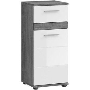 Mid.you Unterschrank, Weiß Hochglanz, Holzwerkstoff, 1 Fächer, 1 Schubladen, 35x79x31 cm, stehend, Badezimmer, Badezimmerschränke, Bad Unterschränke