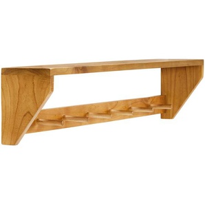 Mid.you Wandgarderobe , Natur, Hellbraun , Holz , Mindiholz , massiv , 100x15x20 cm , Hutablage , Garderobe, Garderobenleisten & Garderobenhaken