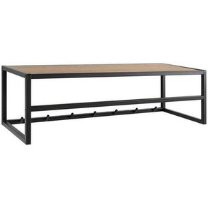 Mid.you Wandgarderobe, Schwarz, Wildeiche, Metall, Holzwerkstoff, 77x28x22 cm, Reach, Hutablage, Garderobe, Garderobenleisten & Garderobenhaken