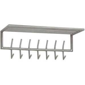 Mid.you Wandgarderobe, Silber, Metall, 74.5x39x19.5 cm, Hutablage, Garderobe, Garderobenleisten & Garderobenhaken