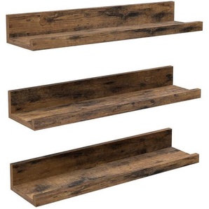 Mid.you Wandregalset, Dunkelbraun, Holzwerkstoff, 38x5x10 cm, hängend, Küchen, Küchenmöbel, Küchenregale