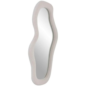 Mid.you Wandspiegel, Creme, Glas, Textil, Holzwerkstoff, Freiform, 70x130x3.5 cm, Bsci, Spiegel, Wandspiegel