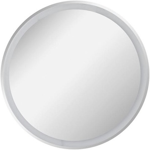 Mid.you Wandspiegel, Glas, rund, F, 60x60x3 cm, Badezimmer, Badezimmerspiegel, Beleuchtete Spiegel