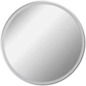 Mid.you Wandspiegel, Glas, rund, F, 80x80x3 cm, Badezimmer, Badezimmerspiegel, Beleuchtete Spiegel
