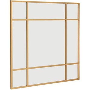 Mid.you Wandspiegel, Gold, Metall, Glas, Holzwerkstoff, quadratisch, 120x120x3 cm, Bsci, Spiegel, Wandspiegel