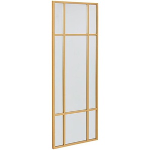 Mid.you Wandspiegel, Gold, Metall, Glas, Holzwerkstoff, rechteckig, 60x160x3 cm, Bsci, senkrecht und waagrecht montierbar, Spiegel, Wandspiegel