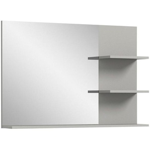 Mid.you Wandspiegel, Grau, Holzwerkstoff, Uni, rechteckig, 100x69x16 cm, Ablage, Spiegel, Wandspiegel