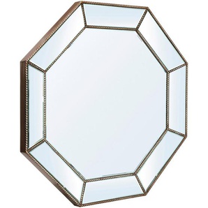 Mid.you Wandspiegel, Klar, Gold, Glas, Holzwerkstoff, achteckig, 80x80x4 cm, Spiegel, Wandspiegel