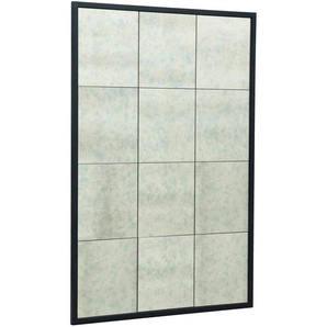 Mid.you Wandspiegel, Klar, Schwarz, Metall, Glas, Holzwerkstoff, rechteckig, 80x120x2 cm, Spiegel, Wandspiegel