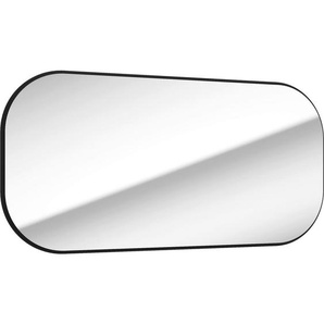 Mid.you Wandspiegel, Schwarz, Glas, Holzwerkstoff, oval, 100x50x2.1 cm, senkrecht und waagrecht montierbar, in verschiedenen Größen erhältlich, Spiegel, Wandspiegel