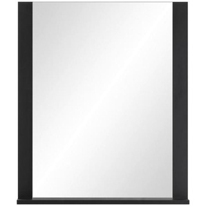 Mid.you Wandspiegel , Schwarz , Holzwerkstoff , rechteckig , 59.6x71.1x12.3 cm , Badezimmer, Badezimmerspiegel, Badspiegel