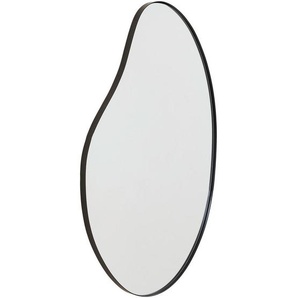Mid.you Wandspiegel, Schwarz, Metall, Glas, Holzwerkstoff, oval, 52x87x2.5 cm, Bsci, Spiegel, Wandspiegel