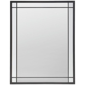 Mid.you Wandspiegel, Schwarz, Metall, Glas, Holzwerkstoff, rechteckig, 70x90x2.5 cm, Spiegel, Wandspiegel