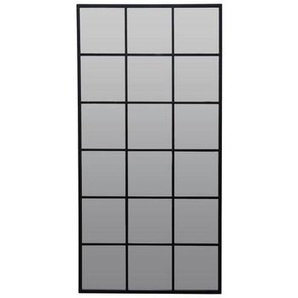 Mid.you Wandspiegel, Schwarz, Metall, Glas, Holzwerkstoff, rechteckig, 90x180x3 cm, Reach, Bsci, senkrecht und waagrecht montierbar, Spiegel,