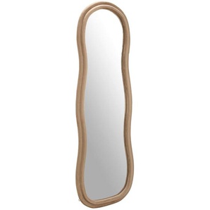 Mid.you Wandspiegel, Taupe, Glas, Textil, Holzwerkstoff, oval, 60x160x4 cm, Ganzkörperspiegel, Spiegel, Wandspiegel