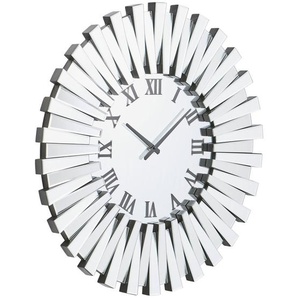 Mid.you Wanduhr, Klar, Glas, Holzwerkstoff, 80x80x2.4 cm, Dekoration, Uhren, Wanduhren