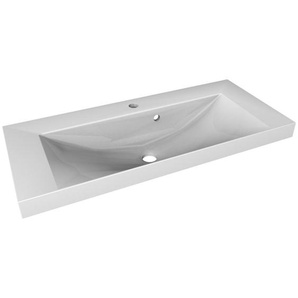 Mid.you Waschbecken , Weiß , Stein , 80x14x35 cm , Badezimmer, Waschbecken & Armaturen, Waschbecken