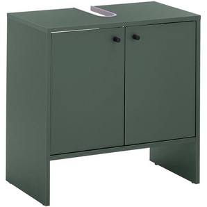 Mid.you Waschbeckenunterschrank, Olivgrün, Kunststoff, 60x60x35 cm, Made in EU, stehend, Badezimmer, Badezimmerschränke, Waschbeckenunterschränke