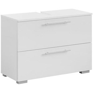 Mid.you Waschbeckenunterschrank Schildmeyer Carlos, Weiß, Metall, 1 Schubladen, 80.2x59.1x35 cm, Made in Germany, stehend, Badezimmer,