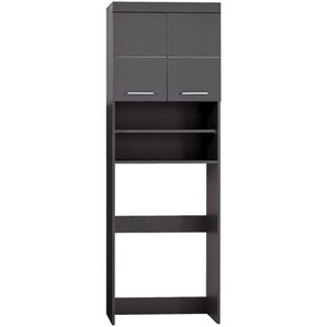 Mid.you Waschmaschinenschrank, Grau, Kunststoff, 63x187x24 cm, Schlafzimmer, Kleiderschränke, Mehrzweckschränke