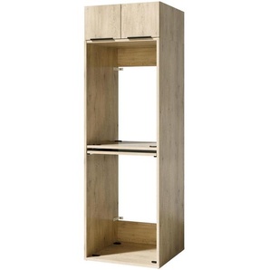 Mid.you Waschmaschinenschrank Tidy Hero, Eiche, Metall, 70x220x68 cm, erweiterbar, Waschküche, Waschmaschinenschrank