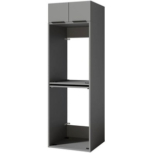 Mid.you Waschmaschinenschrank Tidy Hero, Grau, Metall, 70x220x68 cm, erweiterbar, Waschküche, Waschmaschinenschrank