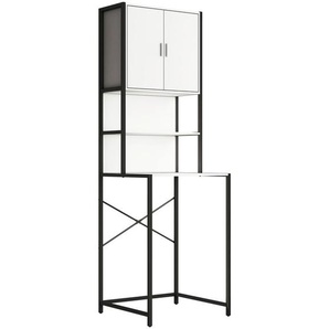 Mid.you Waschmaschinenschrank, Weiß, Holzwerkstoff, 66x189x48 cm, Kleinmöbel