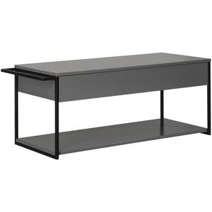 Mid.you Waschtischunterschrank , Grau, Schwarz , Metall, Holzwerkstoff , 1 Schubladen , 107.5x43.5x47.5 cm , hängend , Badezimmer, Badezimmerschränke, Waschtischkombinationen