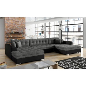 Mid.you Wohnlandschaft, Anthrazit, Schwarz, Textil, 5-Sitzer, 359x165 cm, Made in EU, Wohnzimmer, Sofas & Couches, Wohnlandschaften