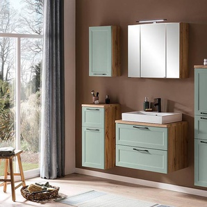 Midischrank 40 x 130 x 35cm Grün/Mintgrau