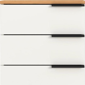 Midischrank ANDAS Majtum Schubladen und Tür mit Soft-Close-Funktion Schränke Gr. B/H/T: 39 cm x 112 cm x 34 cm, 1 St., weiß (weiß, navarra, eiche, nachbildung) Bad-Midischränke