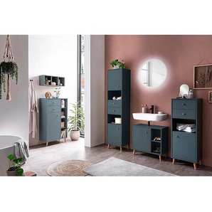 Midischrank Bjarne II 60 x 113 x 33cm Blau/Graublau